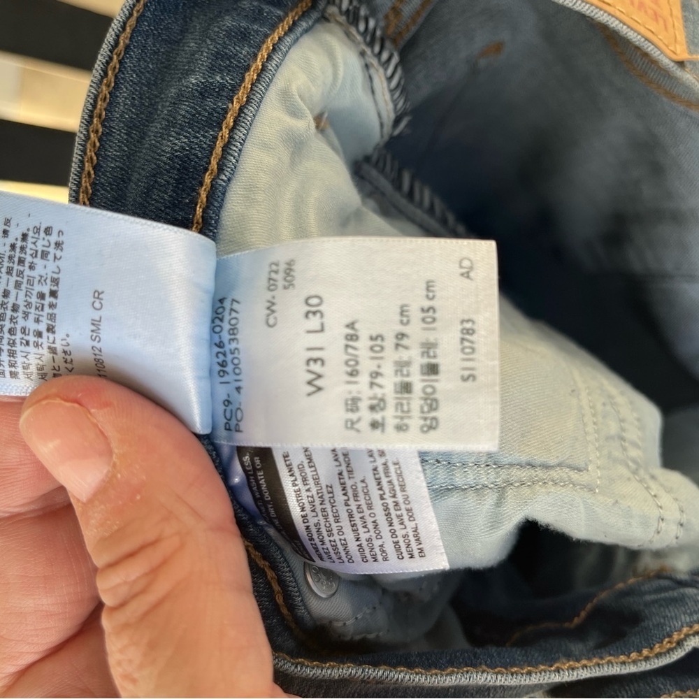 Levi's Classic Distressed Skinny Jeans - Blue - Picture 5 of 5